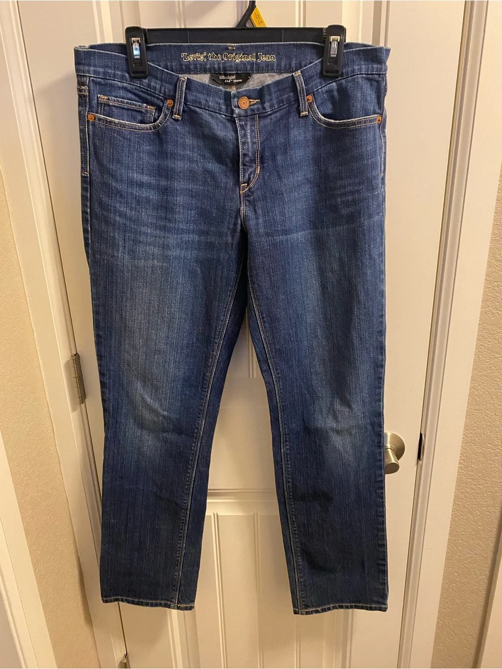 Levis Jeans 11 Juniors Straight Leg 424 Stretch Blue Denim Y2K 2008